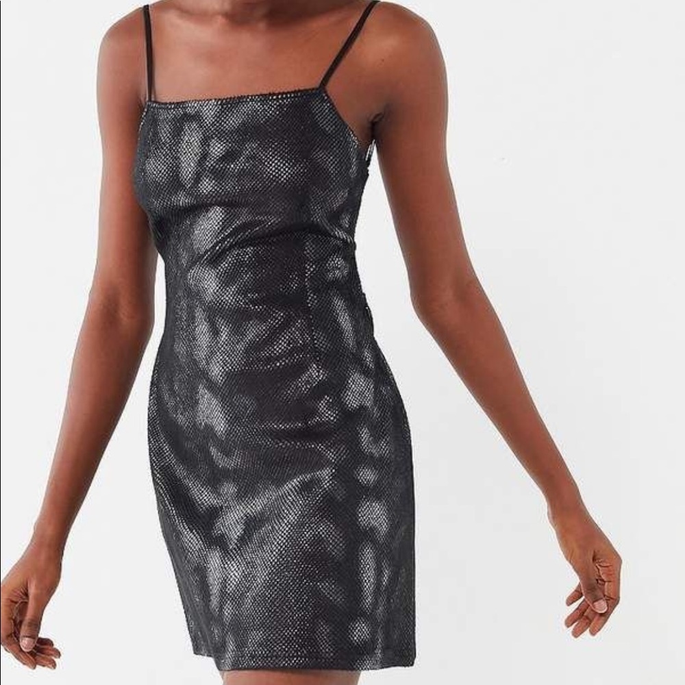 Urban outfitters snakeskin straps back dress